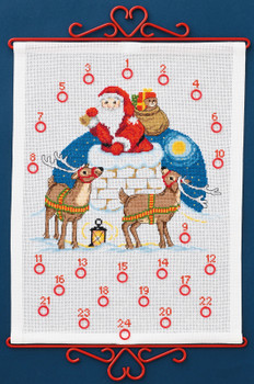 343281 Santa Claus Chimney Advent Calendar Permin Kit