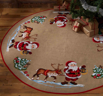 451243 Santa Claus & Reindeer - Rug Permin Kit