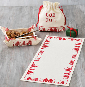 633218 Merry Christmas Table Runner (lower right) Permin