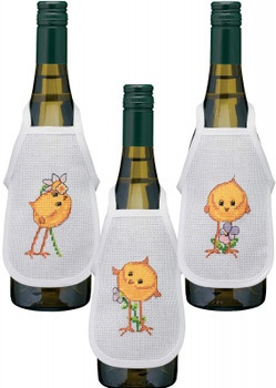 780569 Chickens Bottle Aprons (3 pieces) Permin Kit
