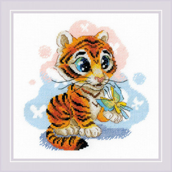 RL1976 Riolis Cross Stitch Kit Curious Little Tiger