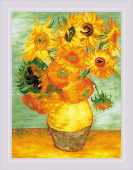 RL2032 Riolis Cross Stitch Kit Sunflowers after V. Van Gogh's Painting