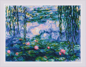 RL2034 Riolis Cross Stitch Kit Water Lilies after C. Monet's Painting