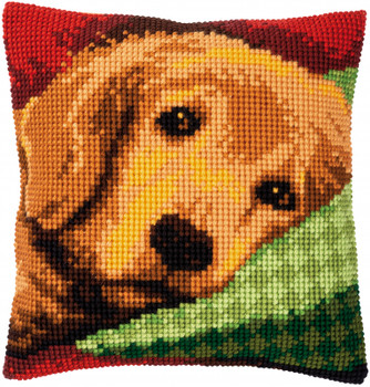 PNV158268 Sleepy Little Dog - Cushion Vervaco Cross stitch kit