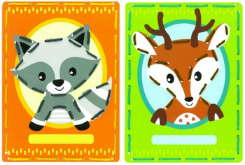 PNV168738 Racoon & Deer (Set of 2) - Embroidery Vervaco