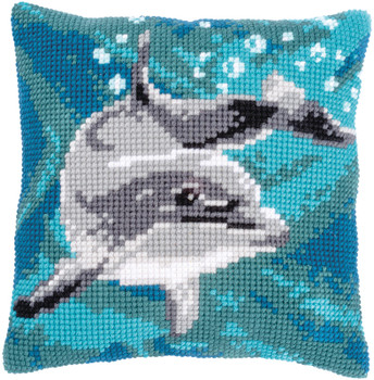 PNV186299 Dolphin Cushion Vervaco