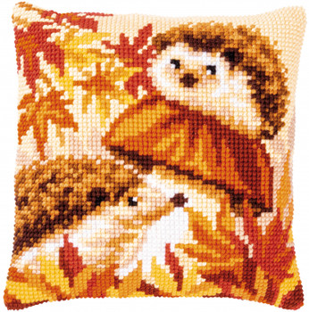 PNV187296 Hedgehogs on Mushroom - Cushion Vervaco