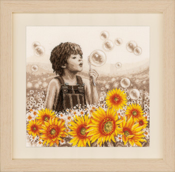 PNV195530 Boy With Sunflowers Vervaco