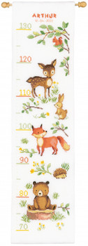 PNV196856 Forest Animals - Birth Announcement - Height Chart Vervaco