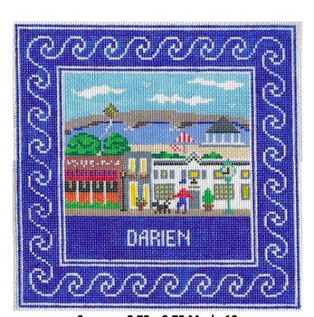 Darien, CT 8.75 x 8.75 13 Mesh Doolittle Stitchery S312