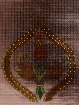8277 Plantagenet 4 " Diameter 18 Count Canvas Leigh Designs British Dynasty Ornament