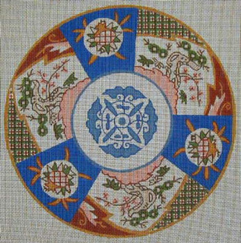 A-03 Danji Designs Asian Imari 14 ¼" diameter 12 Mesh