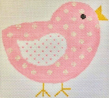 HB-311 Chick - Pink 4 ½ x 4 18 Mesh Stitch Guide Included Hummingbird Designs