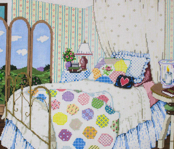 Grandma’s Quilt 12 x 14 18 Mesh Once In A Blue Moon By Sandra Gilmore 18-622