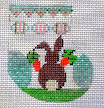 D-18 Easter Wee Stocking 3 x 3 ½  13 Mesh Designs By Dee