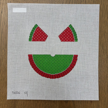 ANGEL 3D RED AND GREEN DOTS 5606 Susan Roberts Needlepoint