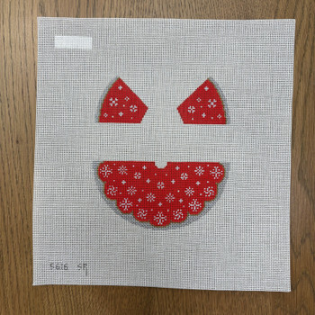 ANGEL 3D SNOWFLAKES ON RED 5616 Susan Roberts Needlepoint