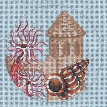 4263 Leigh Designs Precious Wentletrap 4" Diameter 18 Mesh Sand Castle Coaster