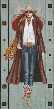 5017 Leigh Designs Sedona Sarah 8" x 16" 18 Mesh Cowgirl