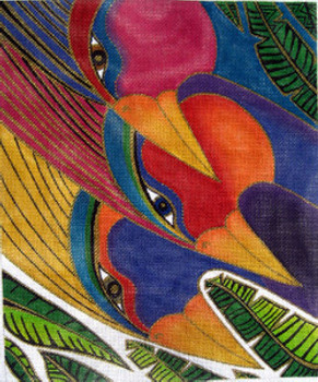 LB-10 Rainbow Birds 12 x 10 18 Mesh LAUREL BURCH