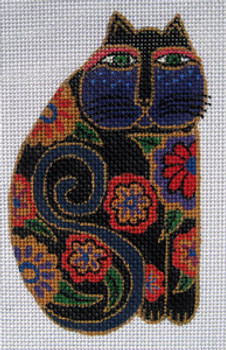 LB-14 Black Floral Cat 3 x 5 18  Mesh LAUREL BURCH