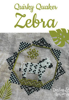 Quirky Quaker Zebra 43w x 43h by Darling & Whimsy Designs 24-2614