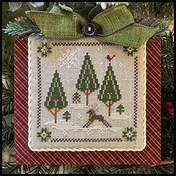 Log Cabin 6 In The Woods Deer by Little House Needleworks 24-2288