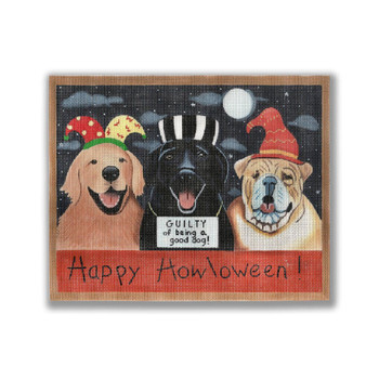 GD-PL 15 Happy Howloween - Dogs 10 x 8.25 18 Mesh Ginny Diezel