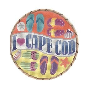 Ornament MBM-XO85 Cape Cod Flip Flops 18 4.25” Rnd 18 Mesh  Melinda B. McAra