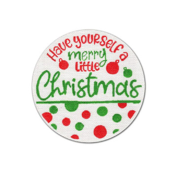 PP-XO 05 Have Yourself a Merry Little Christmas 6” rd 18 Mesh Pink Petals