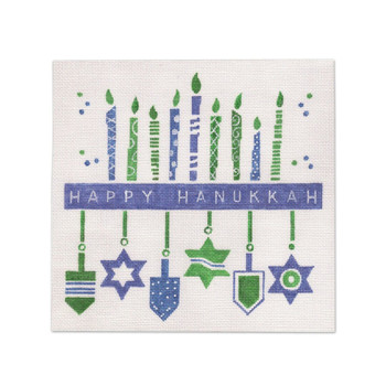 Saying PP-SS 22 Happy Hanukkah 8.75 x 8.5 18 Mesh Pink Petals