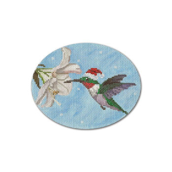 SC-XO 65 Hummingbird w/ Santa Hat 18 5 x 4 Oval 18 Mesh Scott Church Creative