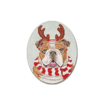 SC-XO 75 Bulldog w/Scarf 4 x 5 Oval 18 Mesh Scott Church Creative