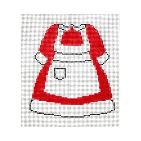 WSD-XO 02 Mrs. Claus’s Dress 3.75 X 4 18 Mesh Walker Street Designs