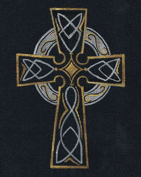 4751 Celtic Cross 8" x 10" 18 Mesh Leigh Designs Historic Cross