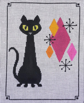 C107 Mod Cat - Pink Diamond 6 x 8 18 Mesh EyeCandy Needleart