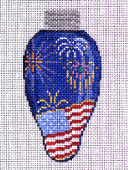 (PPD) PP596CG Light Bulb: Fireworks 4 ½” TALL 18 Mesh Painted Pony Designs
