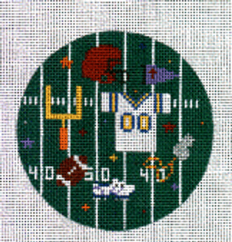 (PPD) PP873AE Football 18 Mesh 4” ROUND Painted Pony Designs