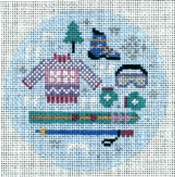 (PPD) PP873AJ Ski Star 18 Mesh 4” ROUND Painted Pony Designs