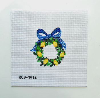 Lemon Wreath 4 1/2" X 5" 13 Mesh SCT Designs (KCN)