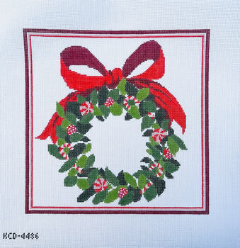Red Candy Wreath 12" Square 13 Mesh SCT Designs (KCN)