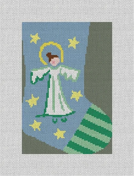 CM117 Angel Mini Stocking 4" x 6"18 Mesh Camilla Moss