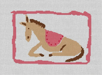 CM92 Horse 7.5" x 5" 18 Mesh Camilla Moss