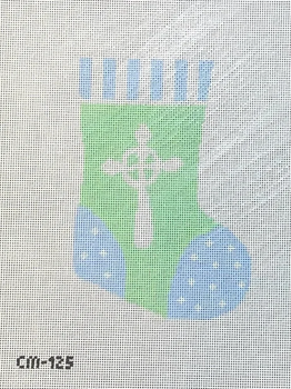 CM125 Cross Mini Stocking 4" x 6" 18 Mesh Camilla Moss