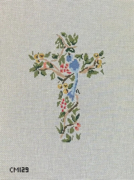 CM129 Chinoiserie Cross 5" x 7" 18 Mesh Camilla Moss