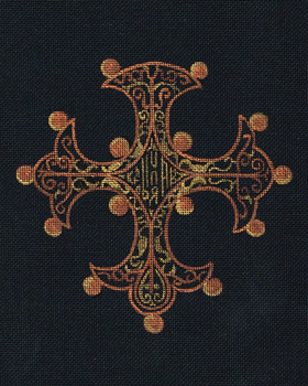 4753 Russian Monk's Cross 8" x 10" 18 Mesh Leigh Designs Historic Cross
