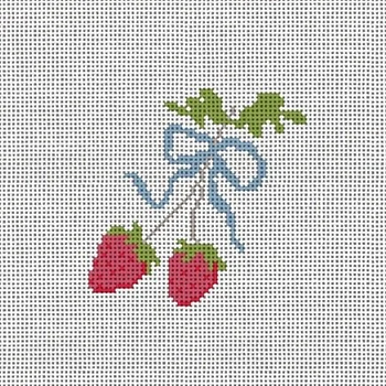 MCD35 Strawberries and bows 4.5 x 4.5 13 Mesh Mary Cam Designs