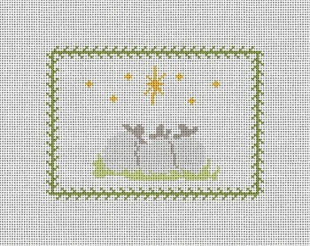 MCD24 Sheep and Star 5 x 5” 13 Mesh Mary Cam Designs