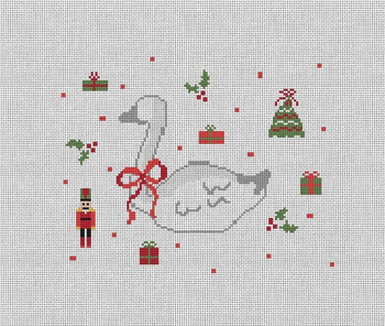 MCD26 Swan Pillow 9 x 11 13 Mesh Mary Cam Designs