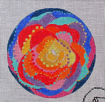 AD2B Little Bloom Bright Colors 4" Diameter 18 Mesh Amy Diener Designs